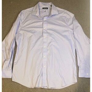 NAUTICA men's LARGE button down 100% COTTON LIGHT‎ BLUE